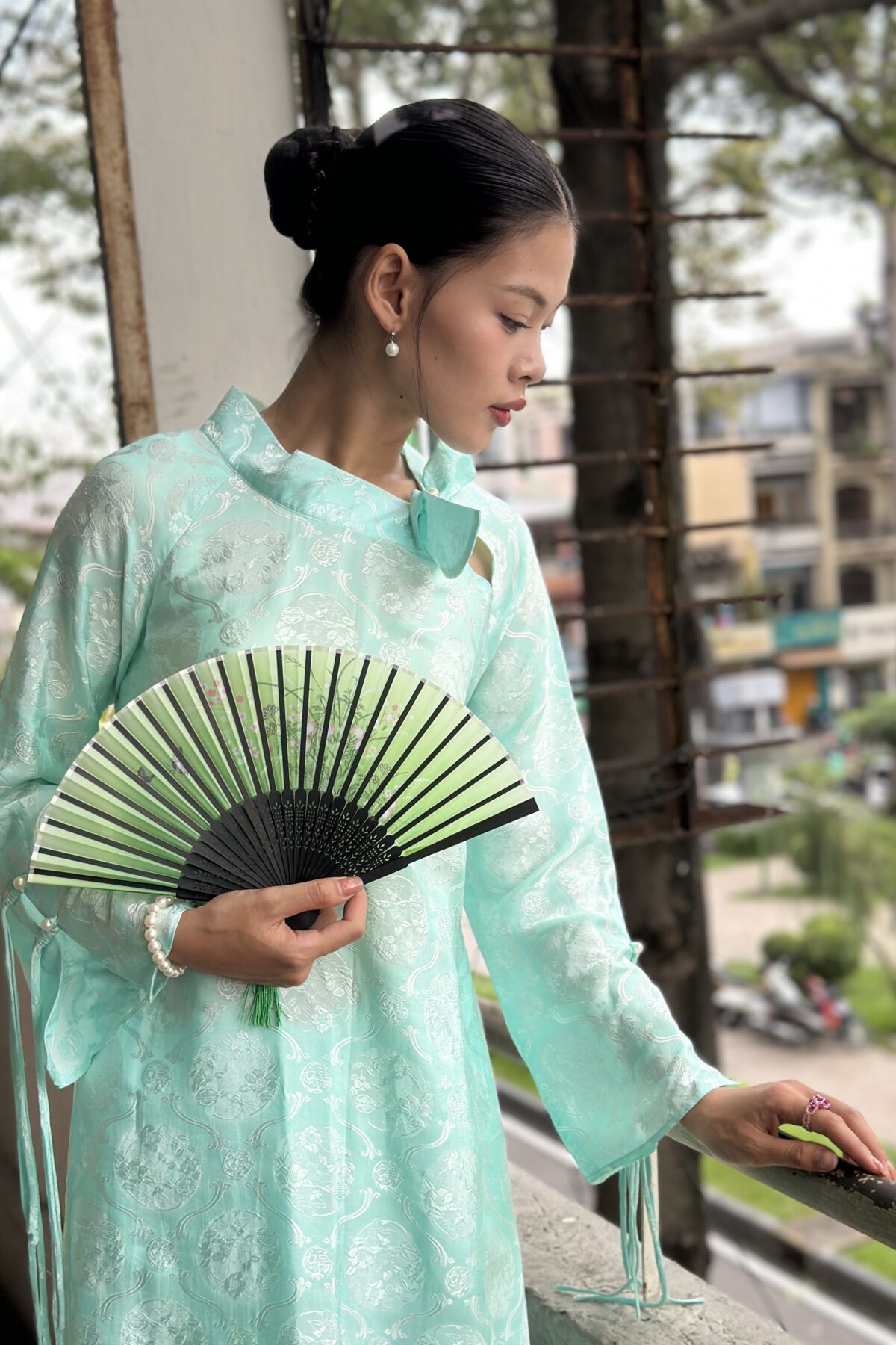 Áo dài Mộc Lan Xanh