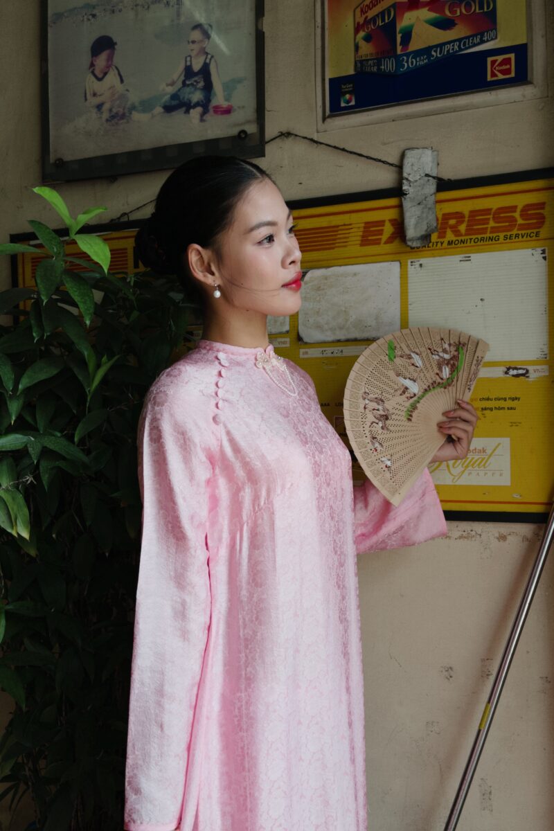 Áo dài Phấn Loang